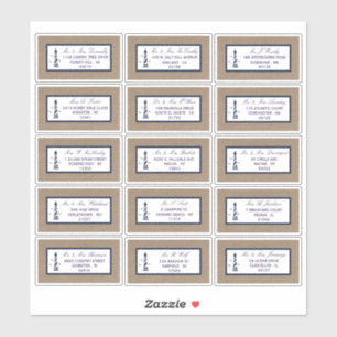 Die Hochzeitskollektion des Nautical Lighthouse Bu Aufkleber