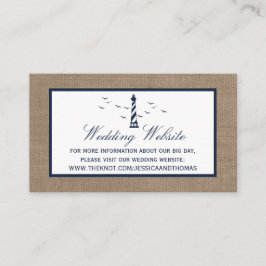 Die Hochzeitskollektion des Nautical Lighthouse Bu Begleitkarte