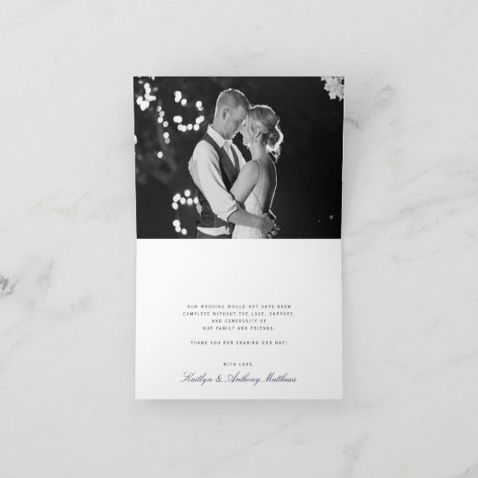 Die Hochzeitskollektion des Nautical Lighthouse Bu Dankeskarte (Innenseite)