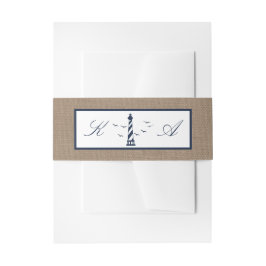 Die Hochzeitskollektion des Nautical Lighthouse Bu Einladungsbanderole