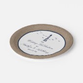 Die Hochzeitskollektion des Nautical Lighthouse Bu Pappteller (Schrägansicht)