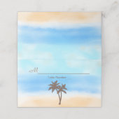 Die Hochzeitskollektion des Strandbades Platzkarte (Außenseite Aufgefaltet)