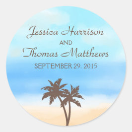 Die Hochzeitskollektion des Strandbades Runder Aufkleber