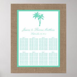 Die Hochzeitskollektion des tropischen Palmen Tree Poster