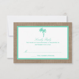 Die Hochzeitskollektion des tropischen Palmen Tree RSVP Karte