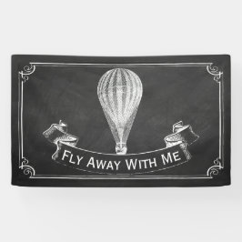 Die Hochzeitskollektion mit dem Chalkboard Hot Air Banner
