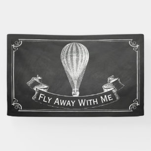 Die Hochzeitskollektion mit dem Chalkboard Hot Air Banner