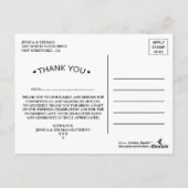 Die Hochzeitskollektion mit dem Chalkboard Hot Air Postkarte (Rückseite)