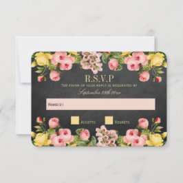 Die Hochzeitskollektion mit Vintagen Blumenkästen RSVP Karte