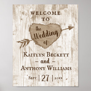 Die Hochzeitskollektion The Carved Heart Tree Welc Poster