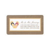 Die Hochzeitskollektion von Dreh-Flop Sand Beach B Adressaufkleber (Vorne)