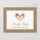 Die Hochzeitskollektion von Dreh-Flop Sand Beach B Einladungspostkarte (Vorderseite)