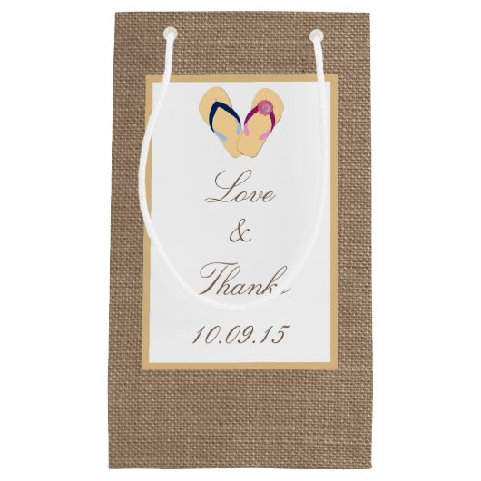 Die Hochzeitskollektion von Dreh-Flop Sand Beach B Kleine Geschenktüte (Vorderseite)