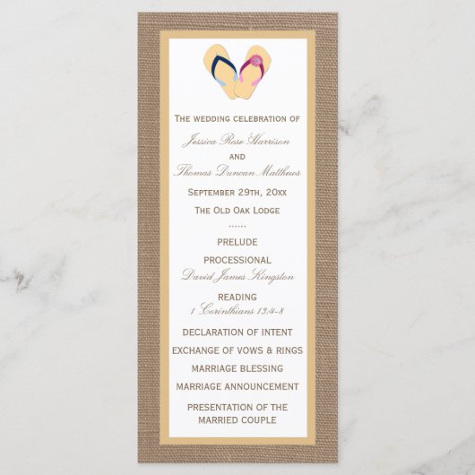 Die Hochzeitskollektion von Dreh-Flop Sand Beach B Programm (Vorderseite)