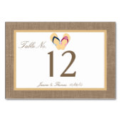 Die Hochzeitskollektion von Dreh-Flop Sand Beach B Tischnummer (Rückseite)