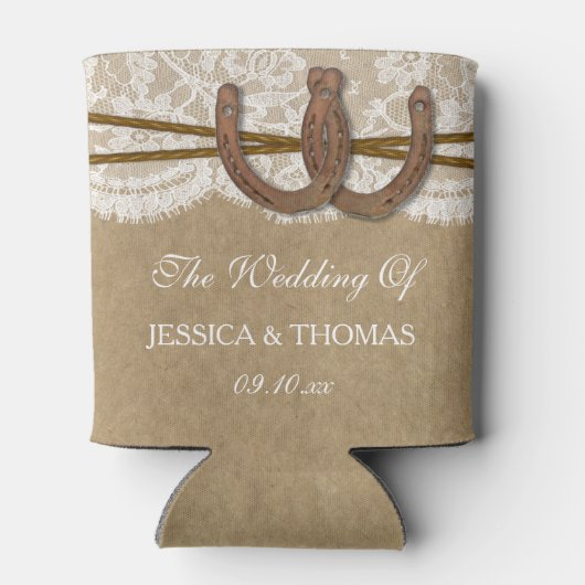 Die Hochzeitskollektion von Kraft, Spitzen und Hor Dosenkühler (Rückseite)