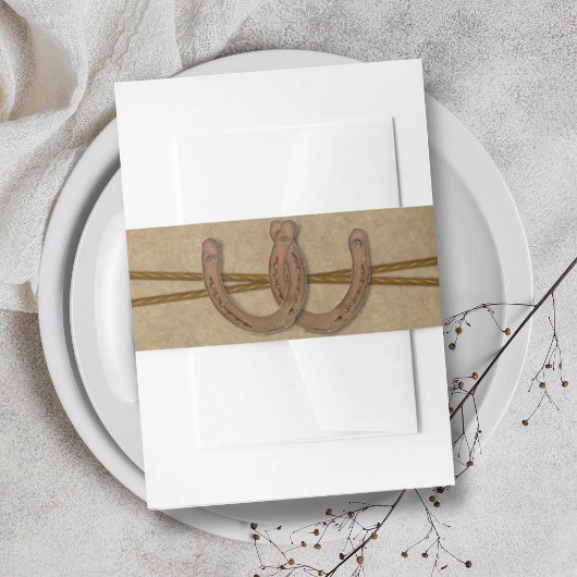 Die Hochzeitskollektion von Kraft, Spitzen und Hor Einladungsbanderole