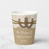 Die Hochzeitskollektion von Kraft, Spitzen und Hor Pappbecher (Vorderseite)