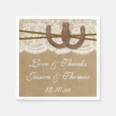 Die Hochzeitskollektion von Kraft, Spitzen und Hor Serviette (Vorderseite)