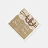 Die Hochzeitskollektion von Kraft, Spitzen und Hor Serviette (Ecke)