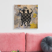 Die Hochzeitsleder, die mimbres Potterie-Design Leinwanddruck (Insitu (Wohnzimmer))