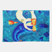 Die Hochzeitsmalerei zeitgenössischer Kunst Geschirrtuch (Horizontal)