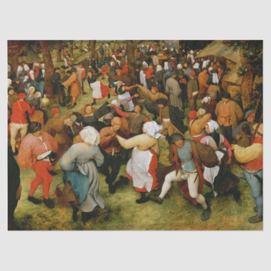 Die Hochzeitstanze von Bruegel dem Ältesten Seidenpapier (Vorderseite)