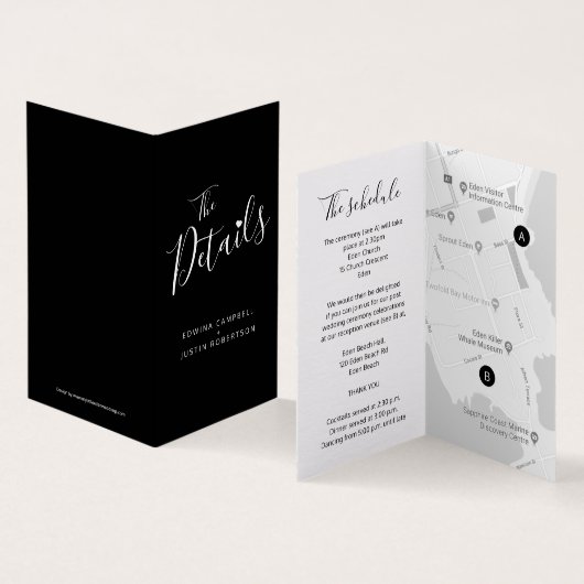 Die Hochzeitsveranstaltung Details Gastplan Korall (Innenseite und Außenseite)