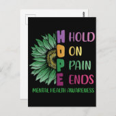 Die Hoffnung auf Schmerzen beendet das Bewusstsein Postkarte (Vorne/Hinten)