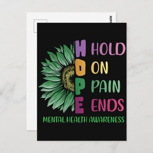 Die Hoffnung auf Schmerzen beendet das Bewusstsein Postkarte (Vorne/Hinten)