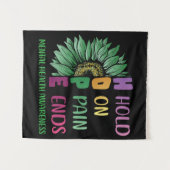 Die Hoffnung auf Schmerzen beendet das Bewusstsein Wandteppich (Vorderseite (Horizontal))