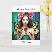 Die Hoffnung, dass alles gut mit dir ist Karte (Gelbe Blume)