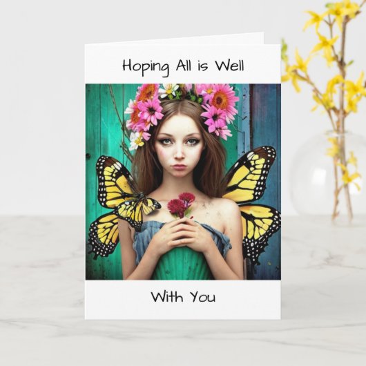 Die Hoffnung, dass alles gut mit dir ist Karte (Gelbe Blume)