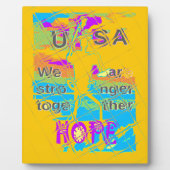 Die Hoffnung der USA: farbenfrohe Texturierung Fotoplatte (Vorderseite)