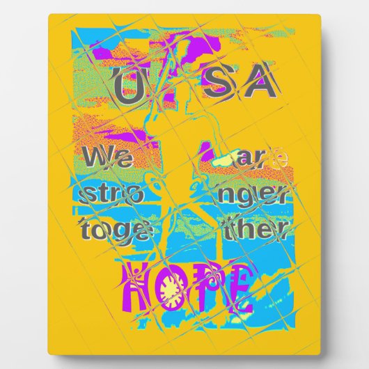 Die Hoffnung der USA: farbenfrohe Texturierung Fotoplatte (Vorderseite)