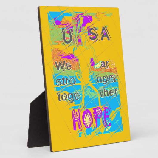 Die Hoffnung der USA: farbenfrohe Texturierung Fotoplatte (Seite)