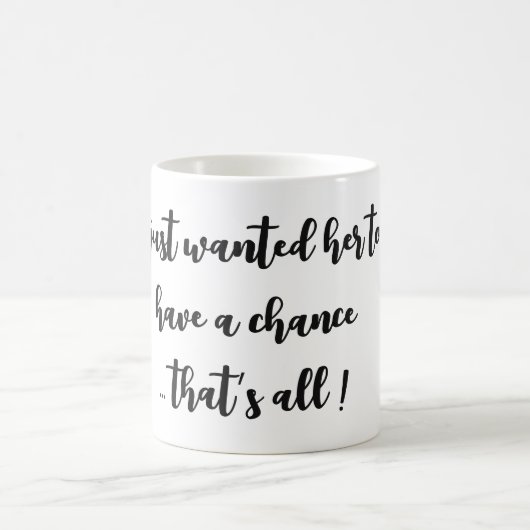 Die Hoffnung einer Mutter in jedem Schluck Kaffeetasse (Mittel)