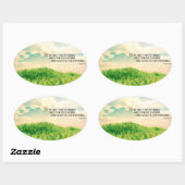 "Die Hoffnung sieht das Unsichtbare" Inspiration Z Ovaler Aufkleber (Blatt)