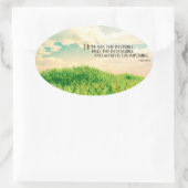 "Die Hoffnung sieht das Unsichtbare" Inspiration Z Ovaler Aufkleber (Tasche)