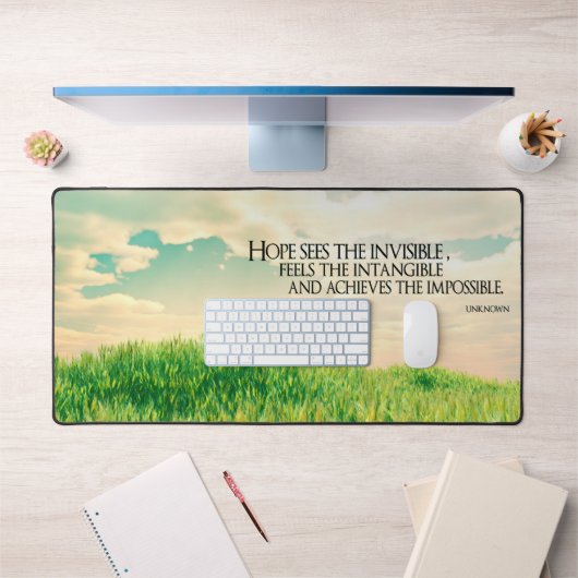 "Die Hoffnung sieht das Unsichtbare" Inspiration Z Schreibtischunterlage (Büro 1)