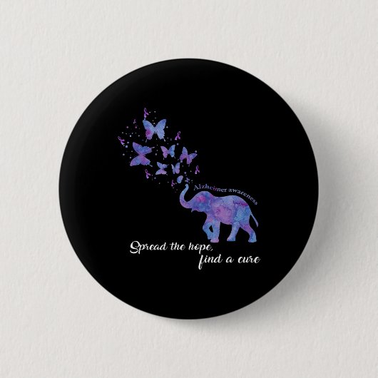 Die Hoffnung zu finden, eine Heilung Alzheimer Bew Button (Vorderseite)