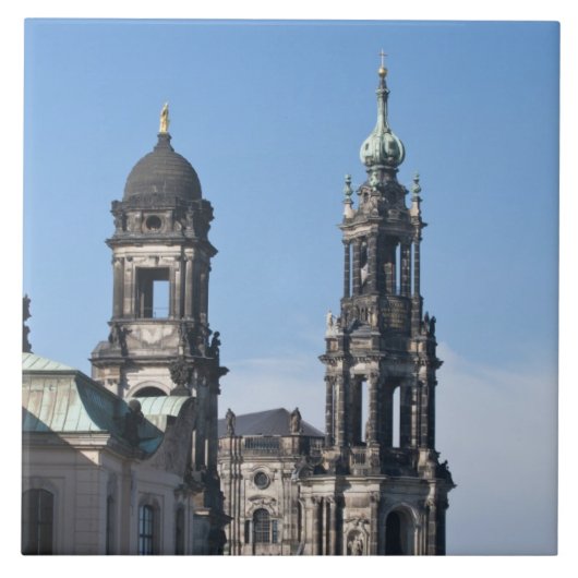 Die Hofkirche (Kirche des Gerichtshofes) Dresden Fliese (Vorderseite)
