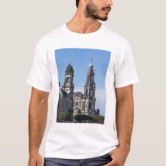 Die Hofkirche (Kirche des Gerichtshofes) Dresden T-Shirt (Vorderseite)
