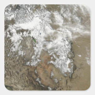 Die hohen Spitzen Rocky Mountainss Quadratischer Aufkleber