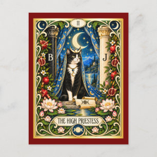 Die Hohepriesterin Cat Tarot - Innere Weisheit Postkarte