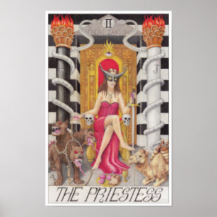 Die Hohepriesterin Tarotkarte Poster