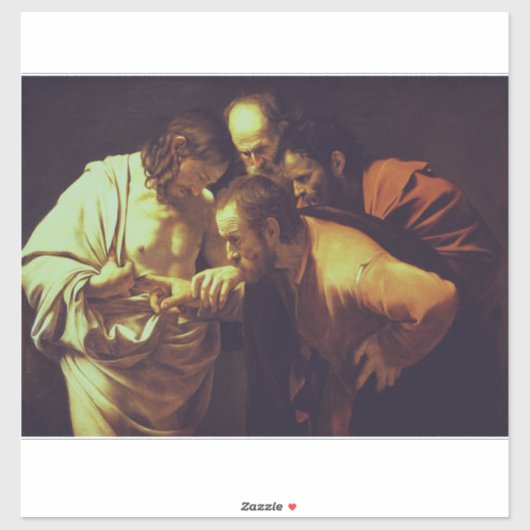 Die Höhepunkte des Heiligen Thomas von Caravaggio Aufkleber (Blatt)