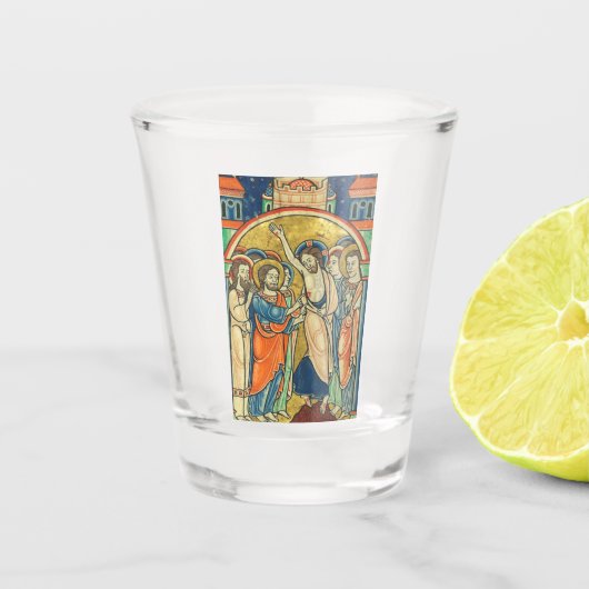 Die Höhepunkte des Heiligen Thomas von Psalter Schnapsglas (Vorderseite)