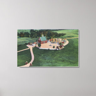 Die Höhle Danske Landsby (dänisches Dorf) Leinwanddruck