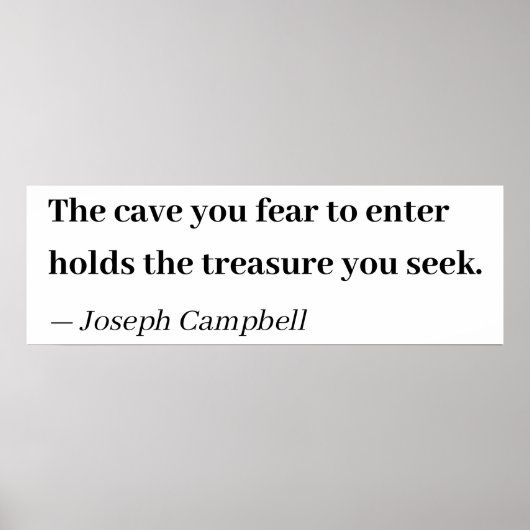 Die Höhle, die du betreten willst, hält den Schatz Poster (Vorne)